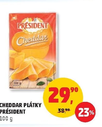 CHEDDAR PLÁTKY PRÉSIDENT