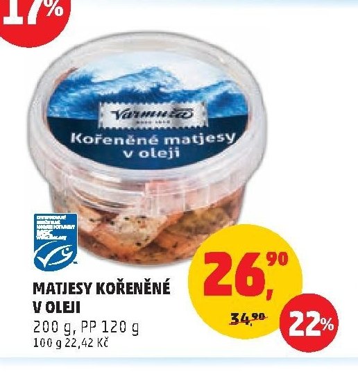 MATJESY KOŘENĚNÉ V OLEJI