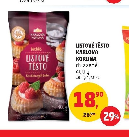 LISTOVÉ TĚSTO KARLOVA KORUNA