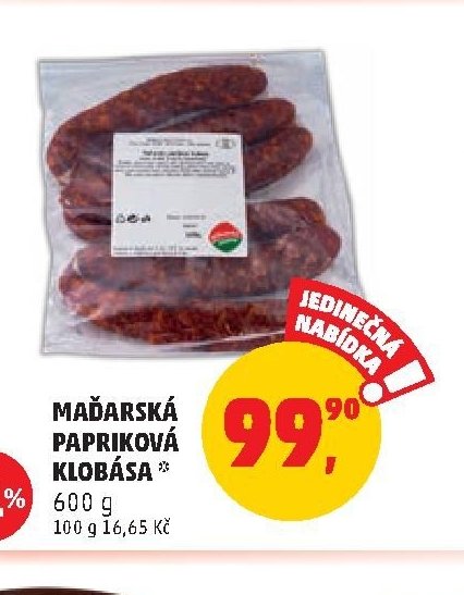MAĎARSKÁ PAPRIKOVÁ KLOBÁSA 600 g