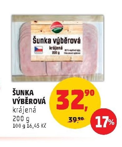 ŠUNKA VÝBĚROVÁ krájená 200 g