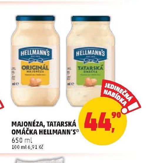 MAJONÉZA, TATARSKÁ OMÁČKA HELLMANN'S 650 ml