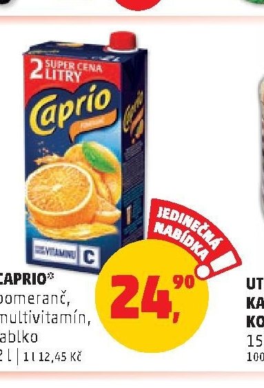 CAPRIO pomeranč, multivitamin, jablko 2 l