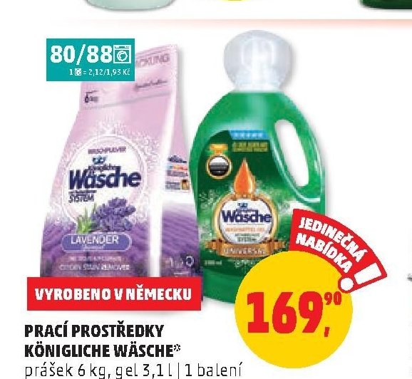 Prací prostředky Königliche Wäsche 6 kg / 3,1 l