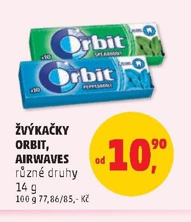 Žvýkačky Orbit, Airwaves 14 g