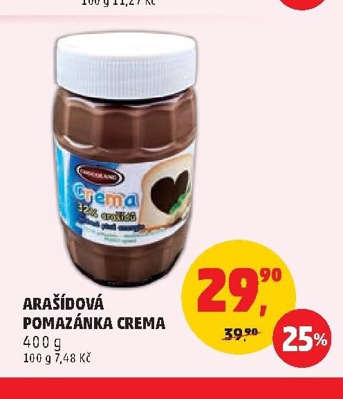 Arašídová pomazánka Crema 400 g