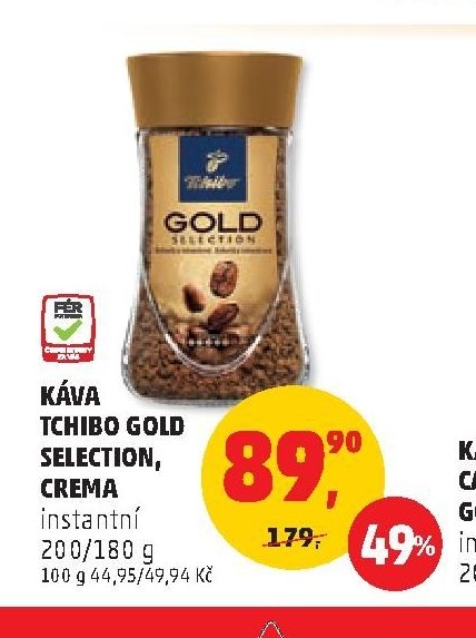 Káva Tchibo Gold Selection, Crema