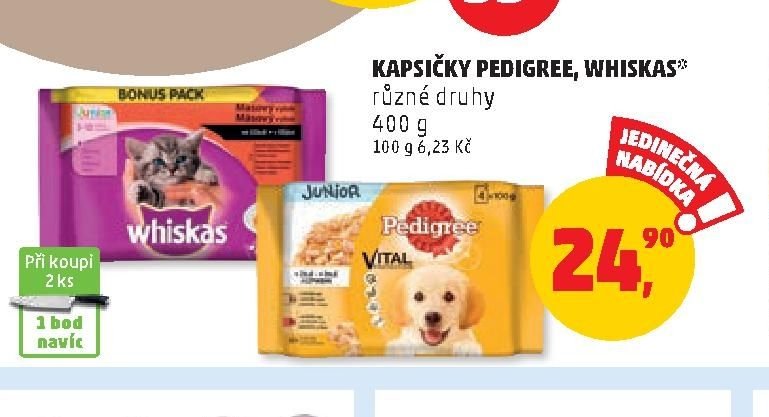Kapsičky Pedigree, Whiskas