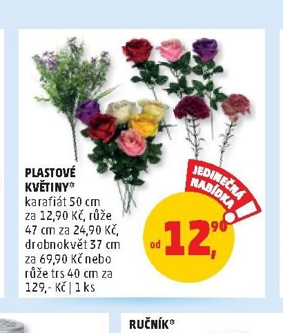 Plastové květiny