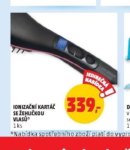 Ionizační kartáč se žehličkou vlasů