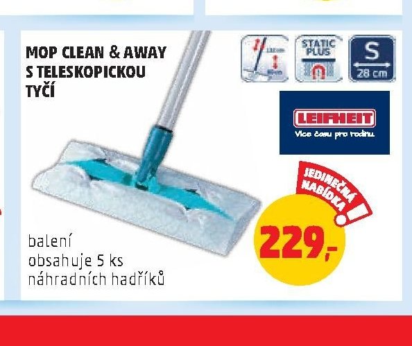 Mop Clean & Away s teleskopickou tyčí