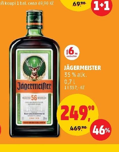 Jägermeister 35 % alk. 0,7 l