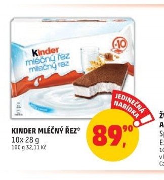 KINDER MLÉČNÝ ŘEZ