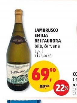 LAMBRUSCO EMILIA BELL'AURORA bílé, červené 1,5 l
