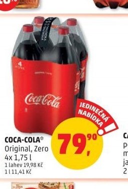 COCA-COLA Original, Zero 4x 1,75 l