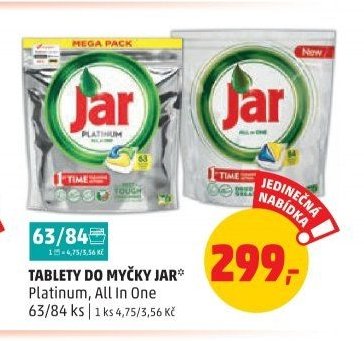 TABLETY DO MYČKY JAR Platinum, All In One
