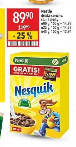 Nestlé dětské cereálie