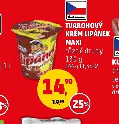 Tvarohový krém Lipánek Maxi