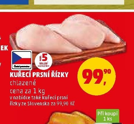 Kuřecí prsní řízky chlazené