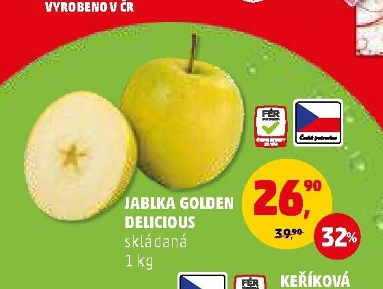 Jablka Golden Delicious