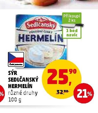 SÝR SEDLČANSKÝ HERMELÍN různé druhy 100 g