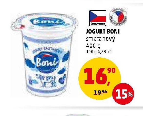 JOGURT BONI smetanový 400 g