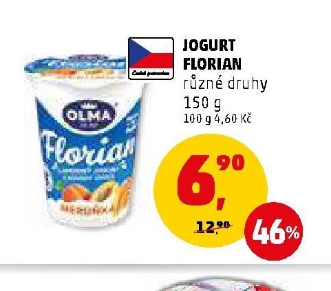 JOGURT FLORIAN různé druhy 150 g