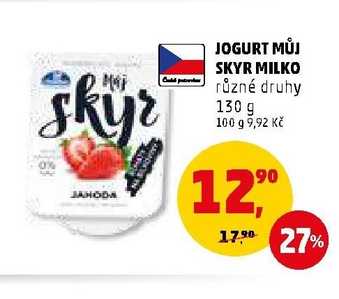 JOGURT MŮJ SKYR MILKO různé druhy 130 g