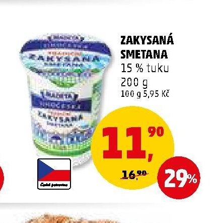 ZAKYSANÁ SMETANA 15 % tuku 200 g