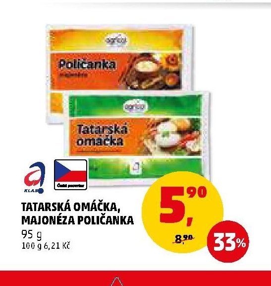 TATARSKÁ OMÁČKA, MAJONÉZA POLIČANKA