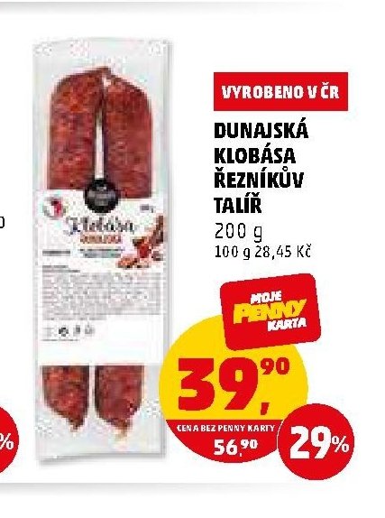Dunajská klobása Řezníkův talíř