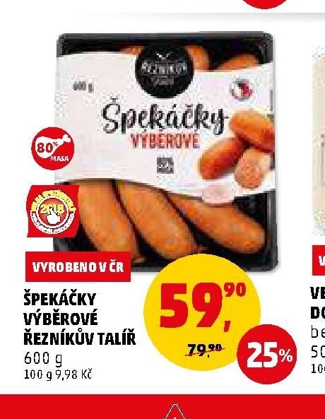 Špekáčky výběrové Řezníkův talíř