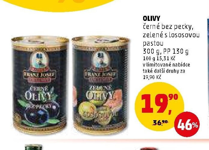 Olivy černé a zelené Franz Josef
