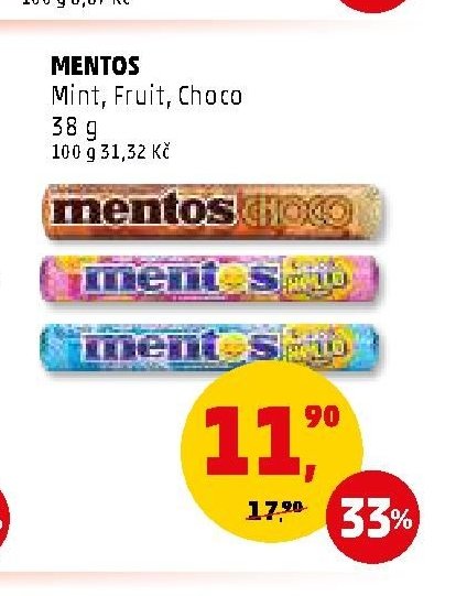 MENTOS Mint, Fruit, Choco