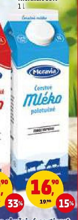 Moravia Mléko pasterizované polotučné