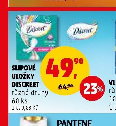 SLIPOVÉ VLOŽKY DISCREET