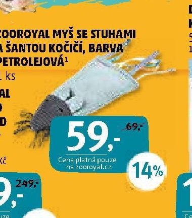 Zooroyal myš se stuhami a šantou kočičí