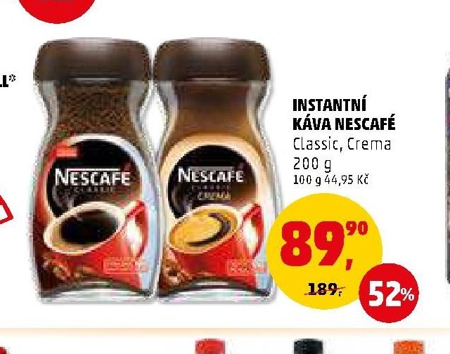 INSTANTNÍ KÁVA NESCAFÉ Classic, Crema 200 g