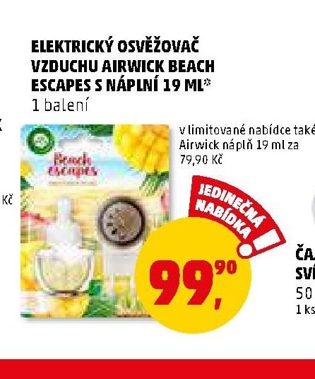 ELEKTRICKÝ OSVĚŽOVAČ VZDUCHU AIRWICK BEACH ESCAPES S NÁPLNÍ