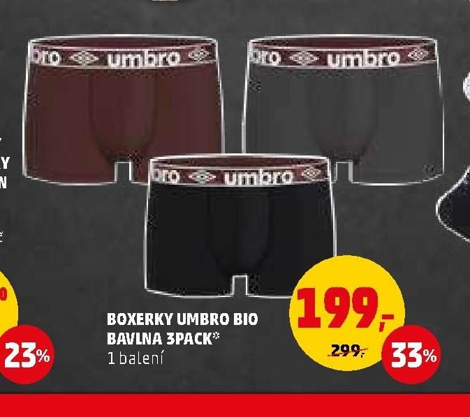 BOXERKY UMBRO BIO BAVLNA 3PACK