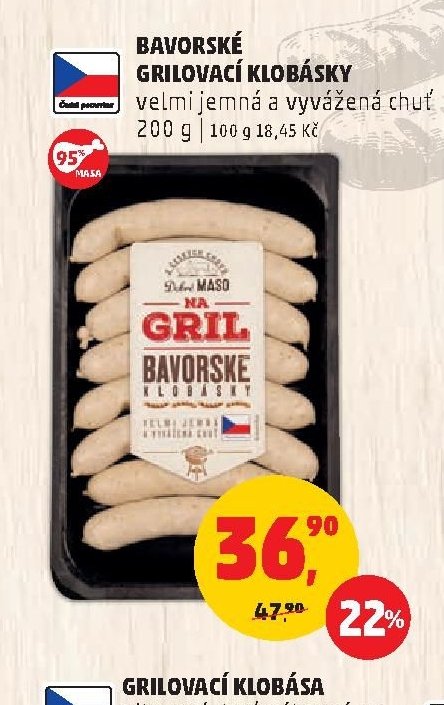 Bavorské grilovací klobásky