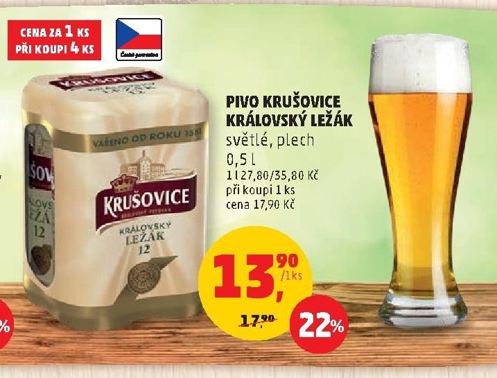 PIVO KRUŠOVICE KRÁLOVSKÝ LEŽÁK