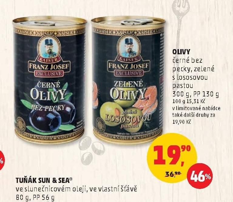 Franz Josef Olivy černé bez pecky