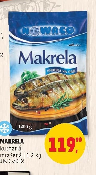 Makrela kuchaná, mražená 1,2 kg