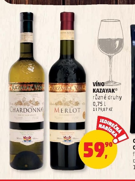 Víno Kazayak různé druhy 0,75 l
