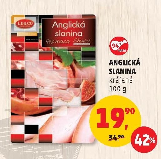 ANGLICKÁ SLANINA krájená