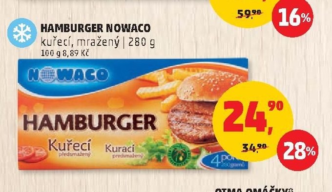 HAMBURGER NOWACO kuřecí, mražený