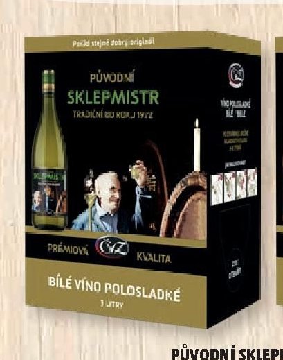 PŮVODNÍ SKLEPMISTR bílé