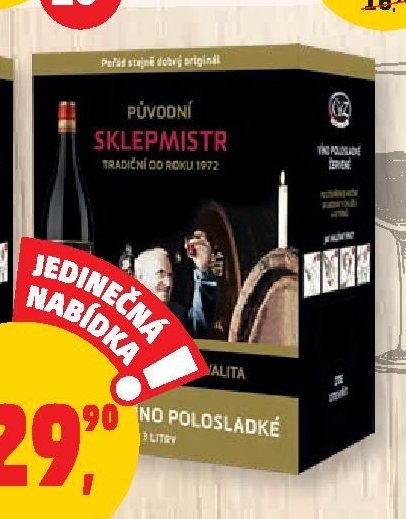 PŮVODNÍ SKLEPMISTR červené