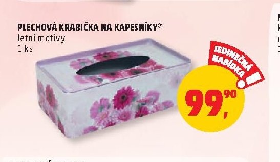 Plechová krabička na kapesníky